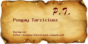 Posgay Tarziciusz névjegykártya